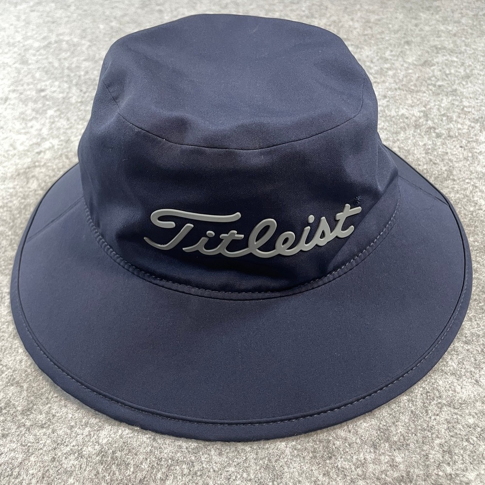 Titleist Unisex Stadry Bucket Hat M/L Navy Blue Waterproof Performance Golf Hat